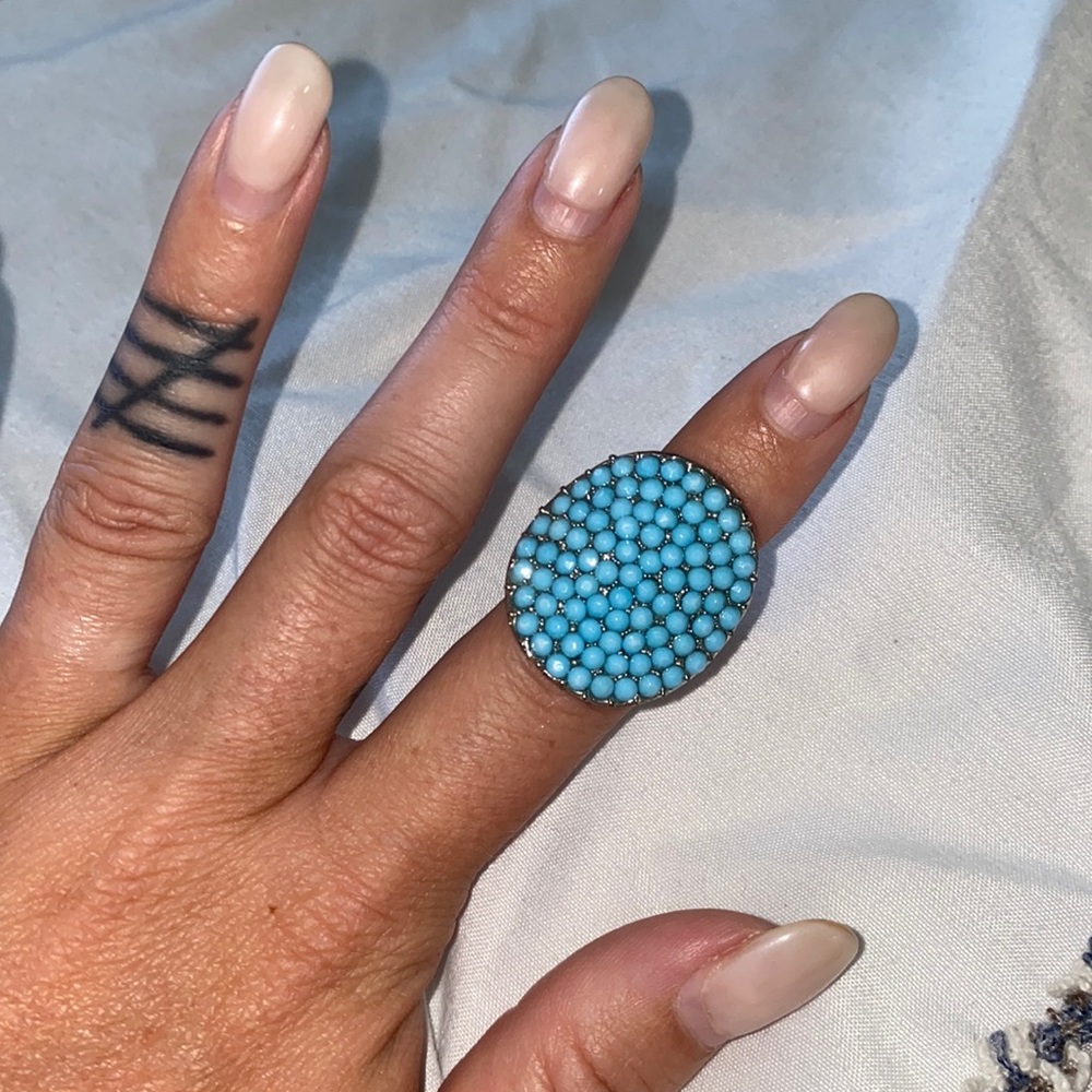 Teal Blue Statement Cocktail Ring